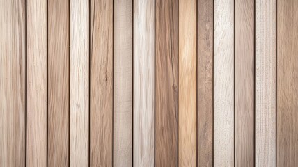 Obraz premium A textured wooden background featuring various shades of light and dark wood planks arranged vertically.