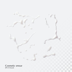 cosmetic smear vector background. Realistic 3d illustration of cosmetic product.  