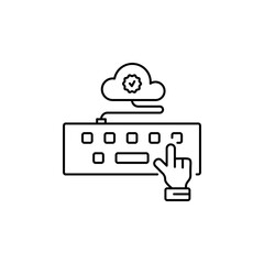 Outline Keyboard icon Keyboard input device for entering data.