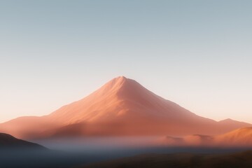 Serene sunrise over mountain silhouette nature landscape tranquil environment outdoor viewpoint zen atmosphere