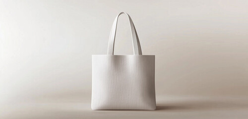 white paper bag on white background