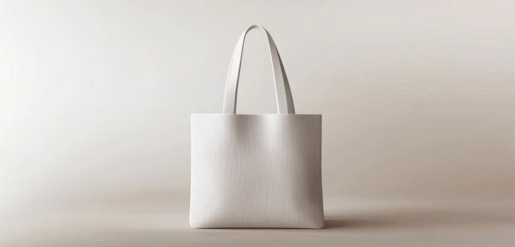 white paper bag on white background