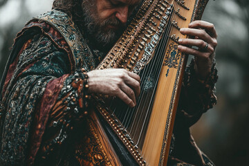 Ai generated image of a talented musican play an instrument generative AI design