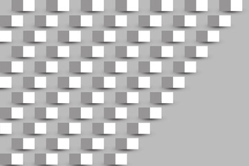 Isometric White Cubes Pattern on Gray Background – Seamless 3D Geometric Texture Design for Modern Abstract Wallpapers, Architectural Concepts, Tech Surfaces, and Digital Backgrounds