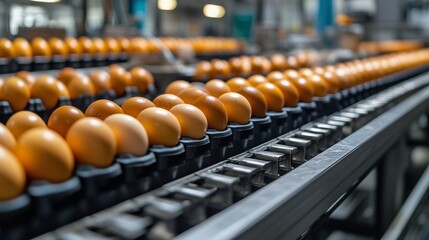 Fototapeta premium Advanced Technology in a High-Capacity Egg Processing and Packaging Plant
