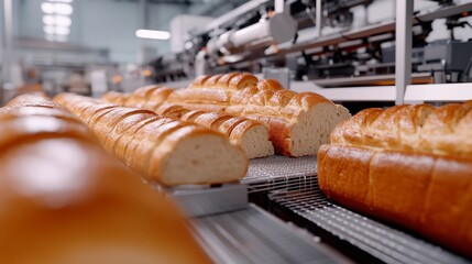 Automated Bread Production Line in a State-of-the-Art Bakery Factory