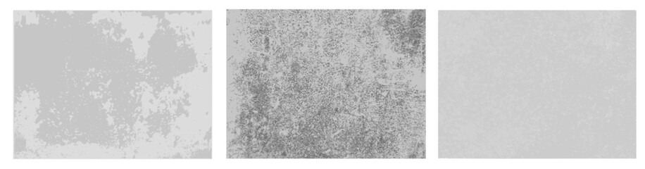 collection of monochrome grunge texture. set of vector gray distressed background.
