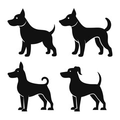 dog silhouette vector design art