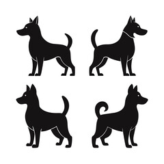 dog silhouette vector design art