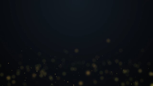 Mysterious Floating Golden Particles Background