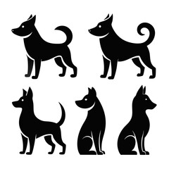 Dog silhouette vector design on a white background