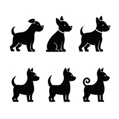 Dog silhouette vector design on a white background