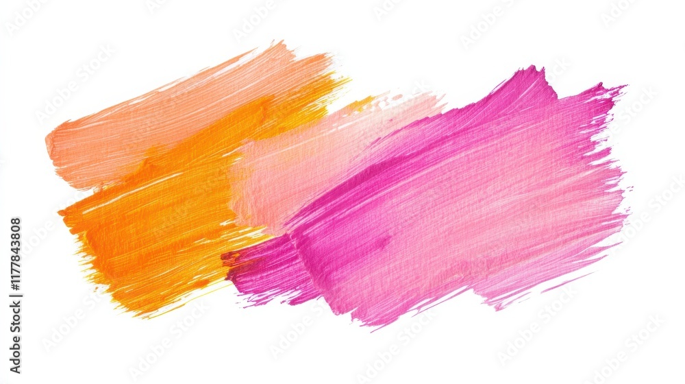 Aufkleber Vibrant mixture of soft pencil strokes creating a warm and inviting background with hues of orange and pink suitable for various artistic projects