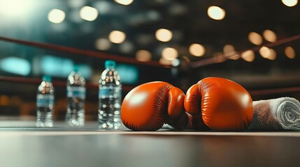 Boxing match highlights sports arena action photography intense atmosphere close-up view athleticism unleashed