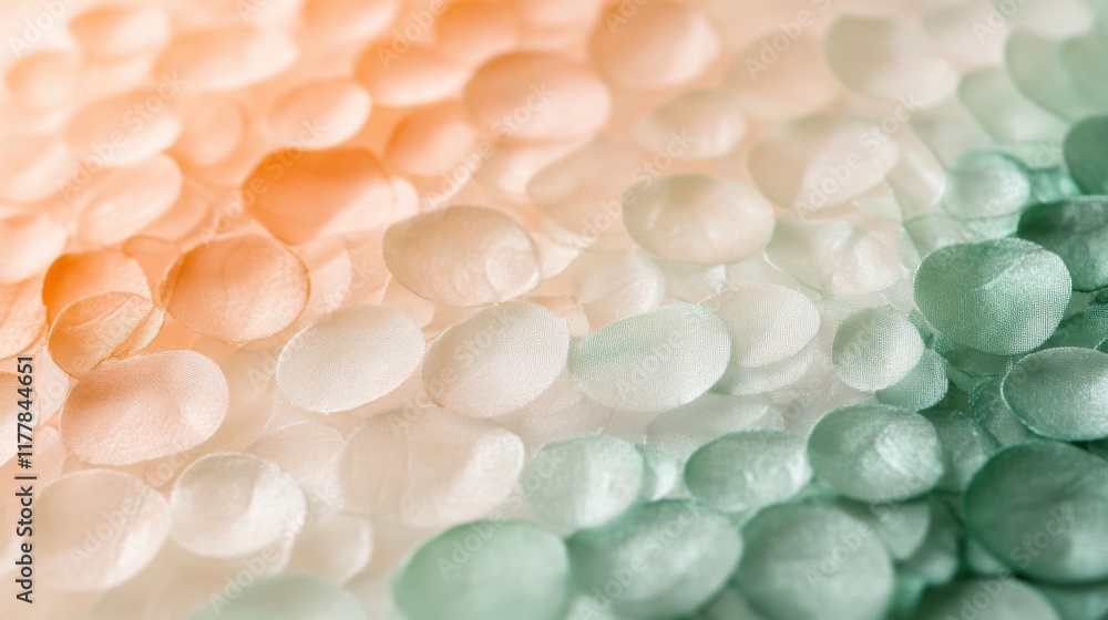 Poster layered spots of pencil strokes create a gradient effect showcasing a blend of colors and textures