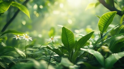 Obraz premium Close-Up View of Isolated Ciplukan Flowers in a Green Garden