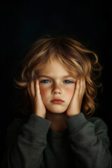 Child Struggling with a Headache