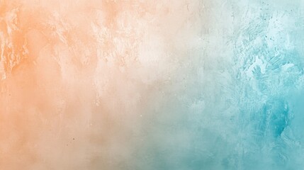 Fototapeta premium Soft gradient background blending warm peach and cool teal colors for a serene aesthetic in various creative applications