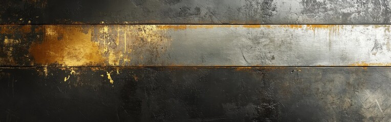 Industrial metal surface with metallic sheen and textured accents illuminated by soft light