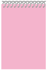 シンプルなリング付きメモ帳のベクター背景素材