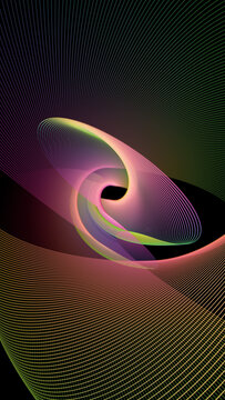 Abstract waves of colorful threads.