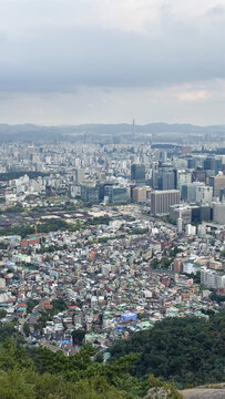 Aerial view to Seoul city