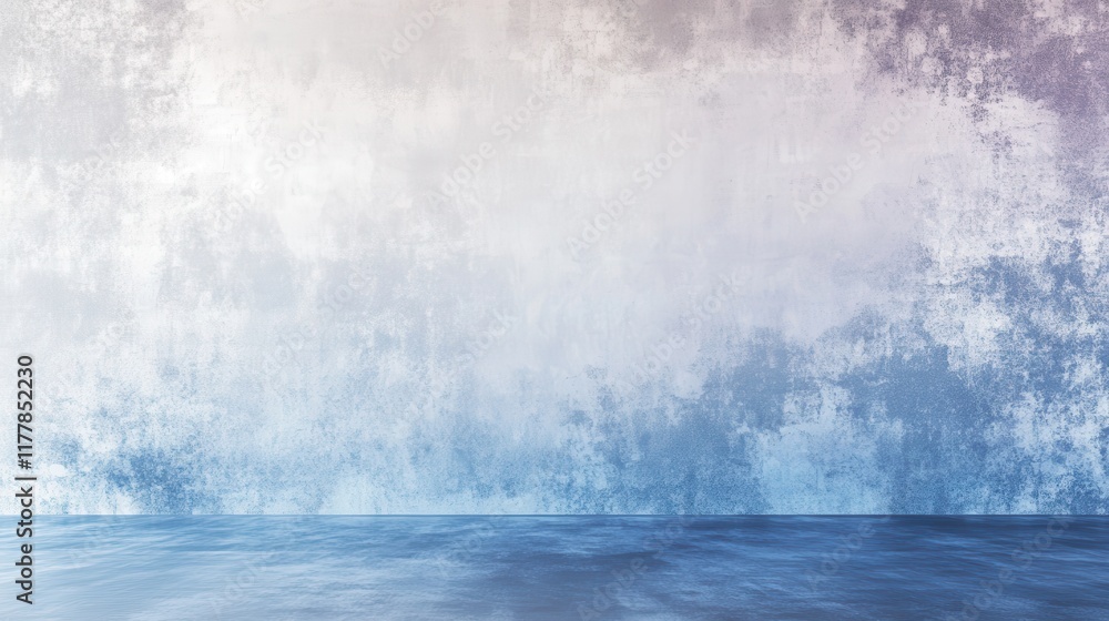 Poster Cool gradient design featuring an icy transition from light blue to deep teal tones, creating an atmospheric backdrop