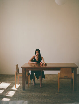 Quiet Reflection at a Minimalist Table