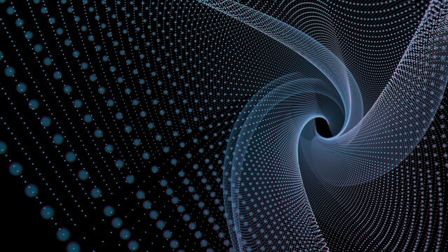 Futuristic and abstract dots.