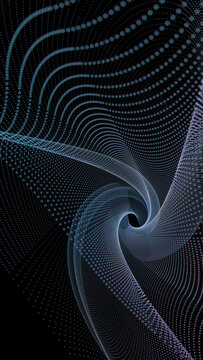 Futuristic and abstract dots.