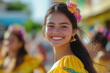 Group of beautiful young women from paraguay