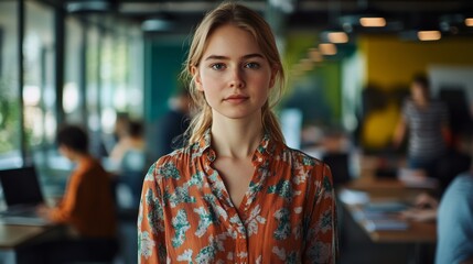 Female Portrait Photography in Office Setting