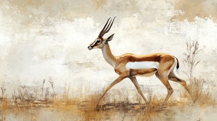 Elegant Springbok in Serene African Savanna