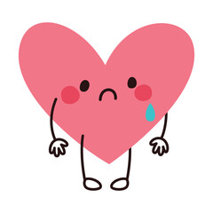 Love Concept With Heart Character