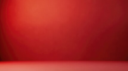 Obraz premium Red gradient background, studio backdrop, empty space, smooth texture, vibrant color, blank wall, simple design, plain surface, solid color, copy space, photography background.