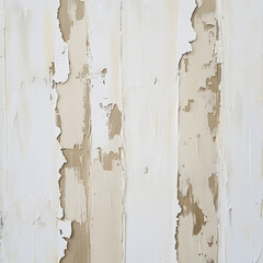 Abstract background with cream and beige vertical stripes of peeling paint
