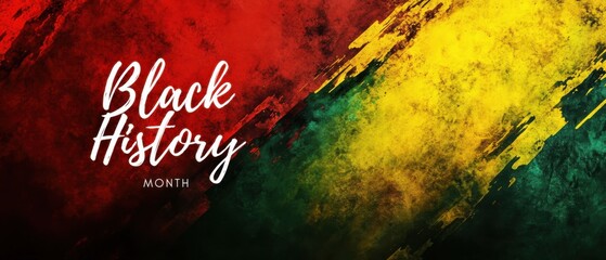 Vibrant Black History Month Background: Red, Yellow, and Green Abstract Design