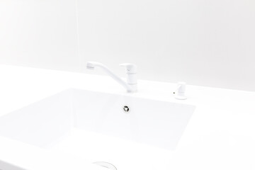  Integrated acryl sink and faucet and pump dispenser