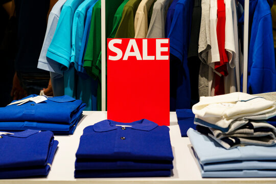 Polo shirts on sale at the store