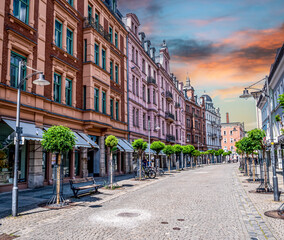 Skyline Old town of Rosenheim in Bavaria