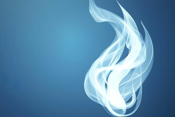 Obraz premium A flame or smoke icon, isolated, drawn with abstract lines, representing dynamic movement.