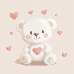 teddy bear with hearts