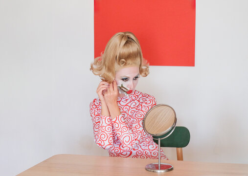 Halloween drag preparations