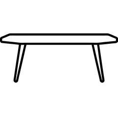 table isolated on white