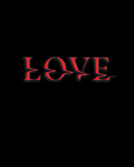 Editable text style effect - Love text style theme.
