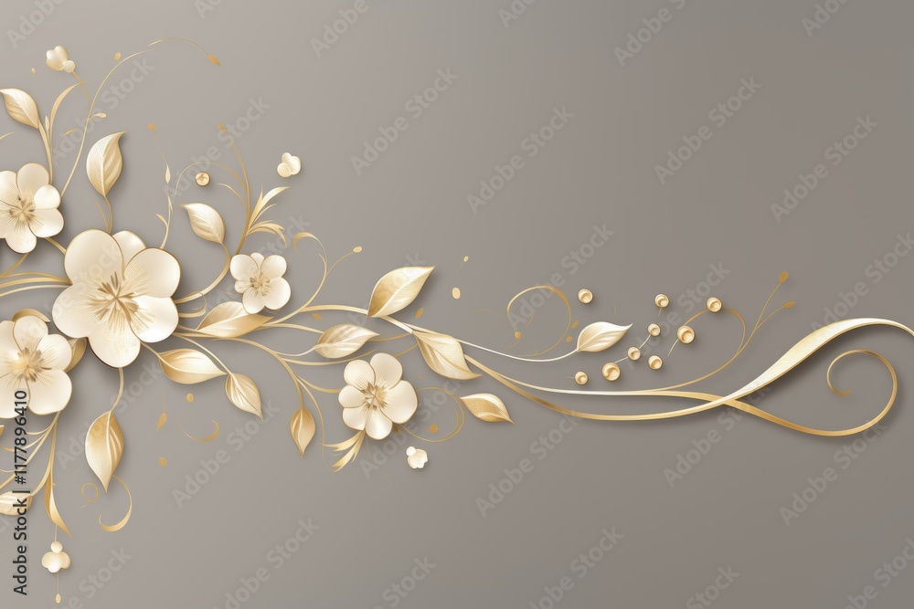 Aufkleber minimal botany hand drawn leaf design on light background with space for text below