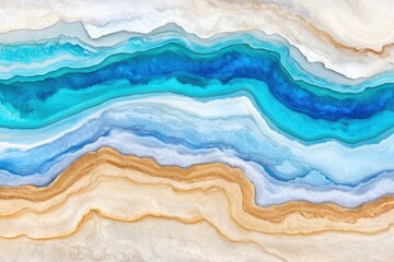 Obraz premium Aerial view showcasing the dramatic meeting of the Namib Desert sands and the Atlantic Ocean waters, highlighting natures contrasting beauty in Namibia