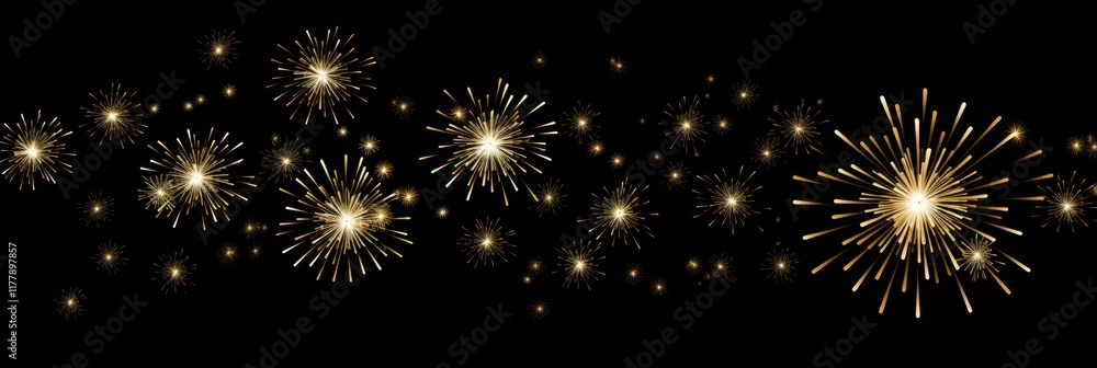 Poster elegant minimalist fireworks display on a dark background for a stunning visual experience