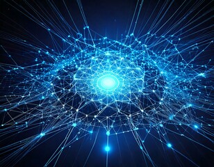 Fototapeta premium Artificial Intelligence Network: A Vision of Digital Connectivity Generated image