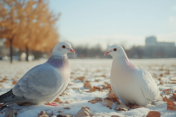Fototapeta premium Wedding Doves